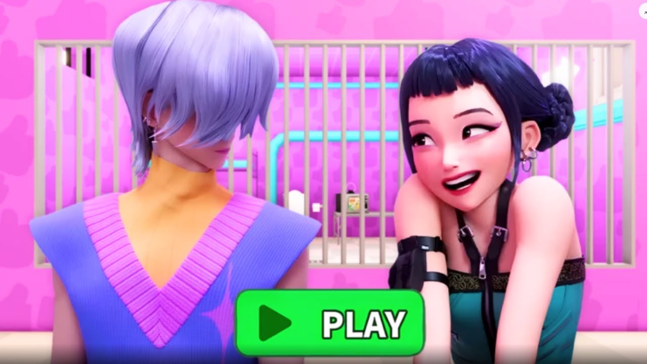 Zoey and Mystery Kpop Demon Hunters Barry Prison Run | Roblox Obby 