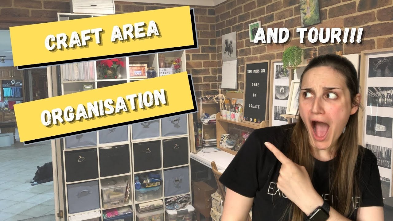 Small Craft Room Organisation - How I set up my tiny craft area and where I store all my materials!