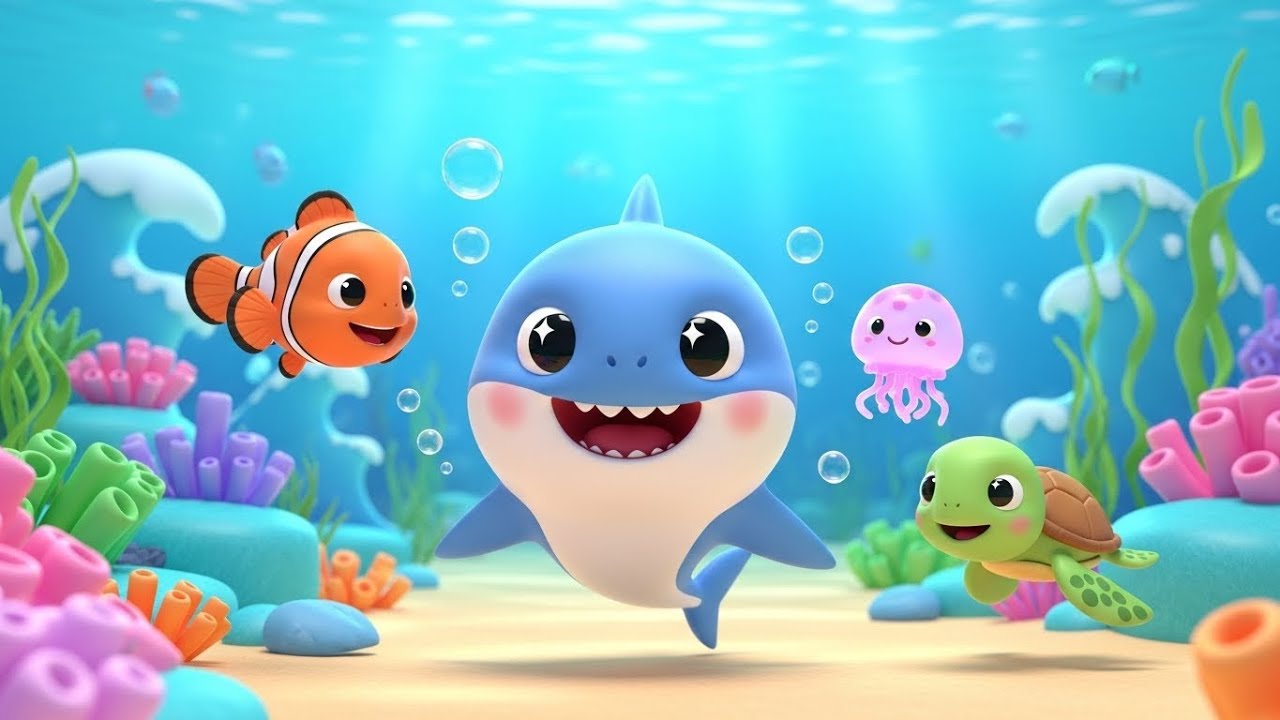 Splashy Adventure! Baby Shark’s First Ocean Day 🦈🐠 | Nursery Rhymes for Kids