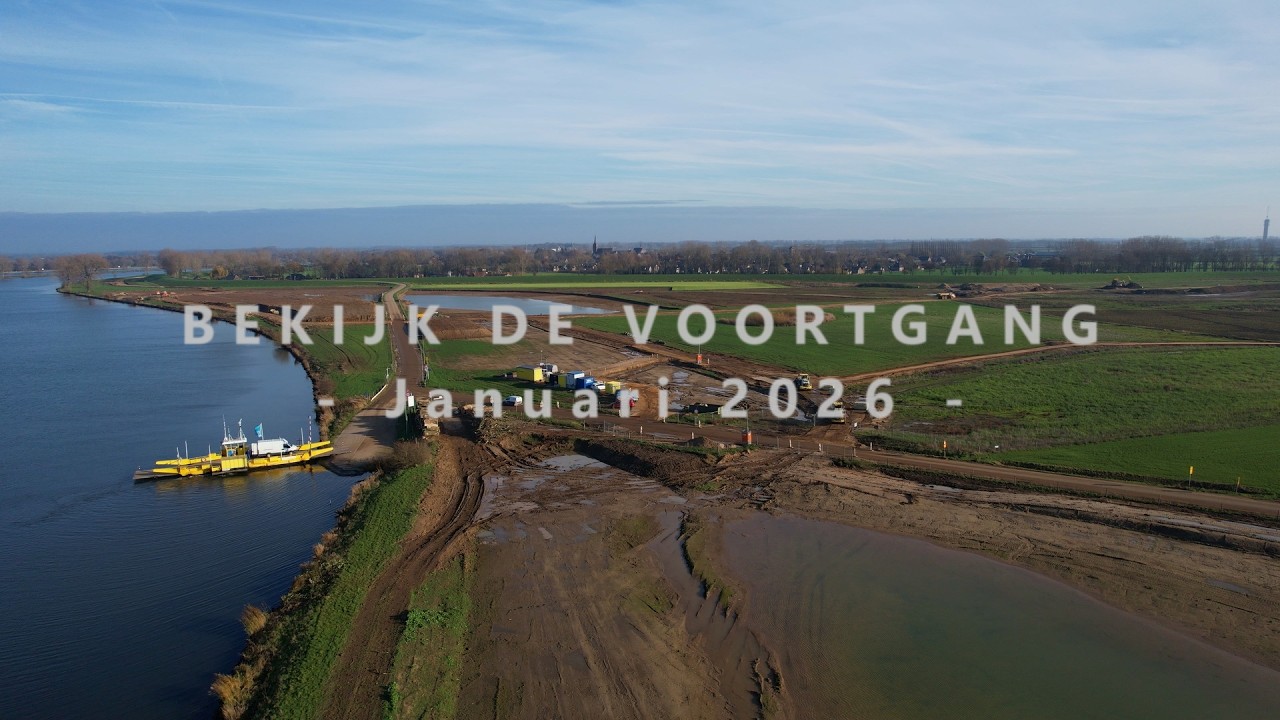 Vlieg mee over het project Meanderende Maas - Van boven zie je de voortgang echt goed