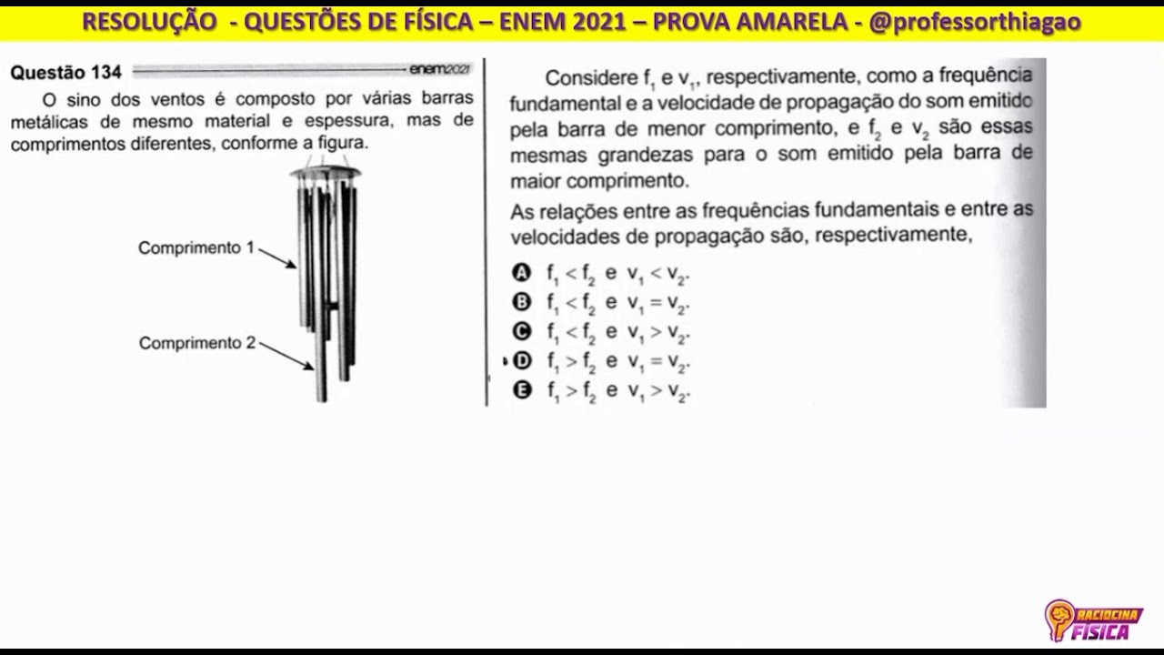 ENEM 2021 - FÍSICA - QUESTÃO 134 -  PROVA AMARELA