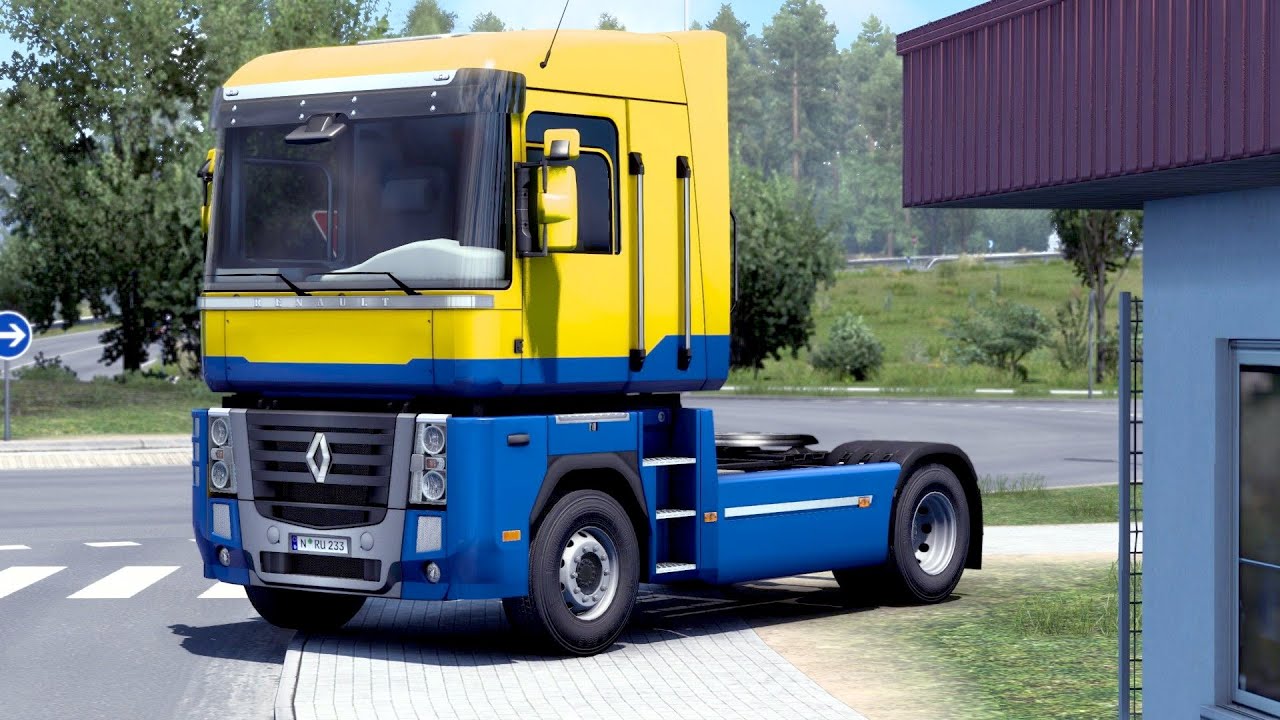 ETS 2 - Renault Magnum Transporting Roof Tiles from Lyon to Geneva