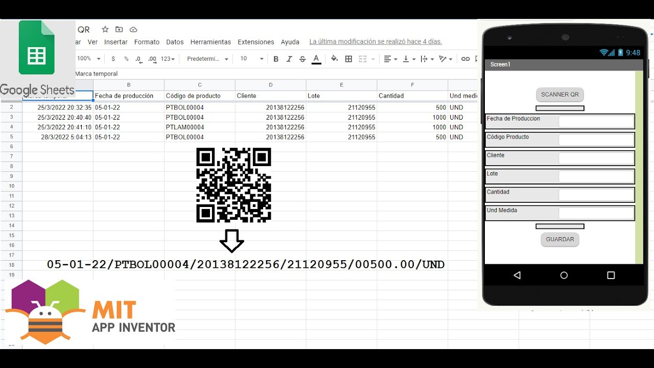 Crea tu aplicación Android para segmentar un código QR y enviar su lectura a Google Sheets