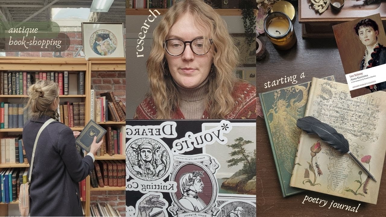 Заведение поэтического дневника, покупка антикварных книг, магистерская диссертация по историческ...
