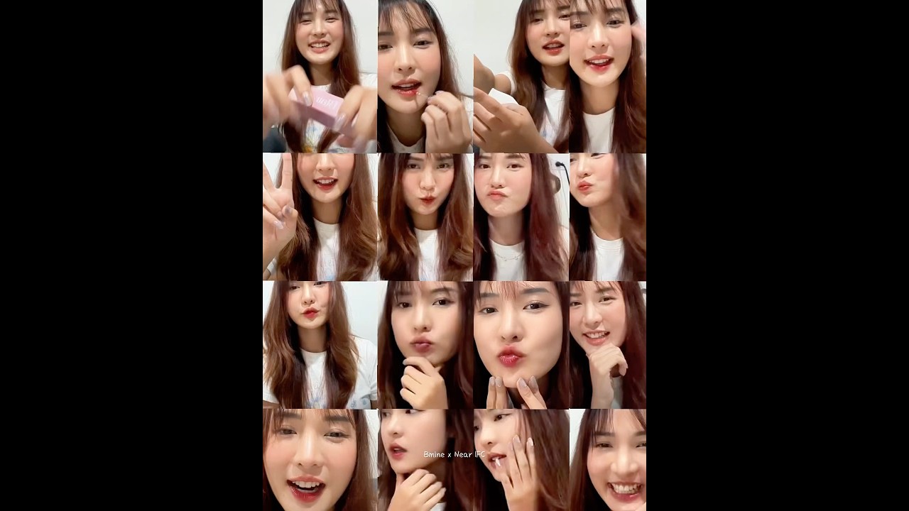 The contrast during the livestream was just too cute.💜#nearinthira
