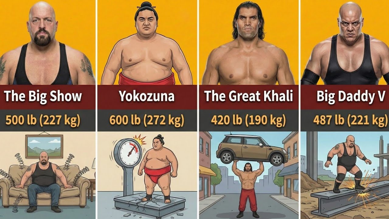 WWE Wrestlers Weight Comparison