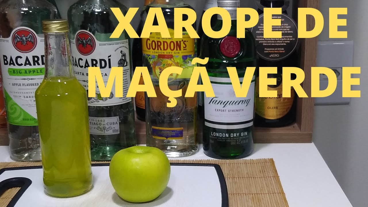 COMO FAZER XAROPE DE MAÇÃ VERDE PARA DRINKS