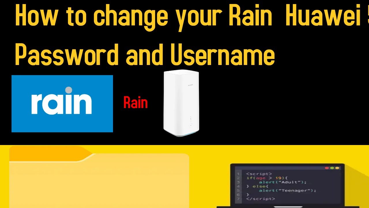 How to change your Rain  Huawei 5G  WiFi router Password and Username