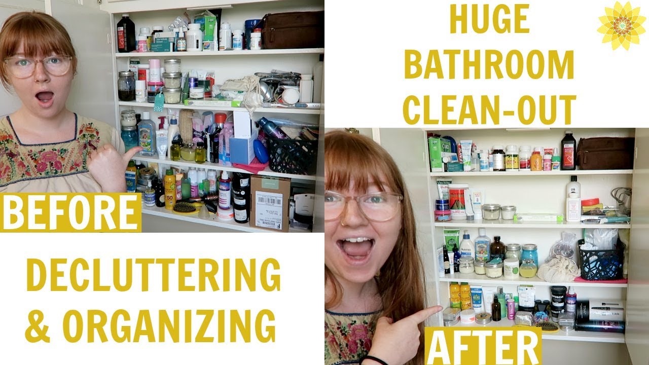 MAJOR BATHROOM DECLUTTER | CLEAN WITH ME
