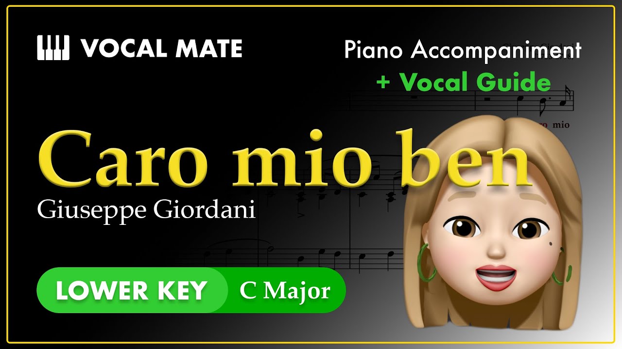 Caro mio ben - Giuseppe Giordani | C Major | Vocal Guide & Piano Accompaniment