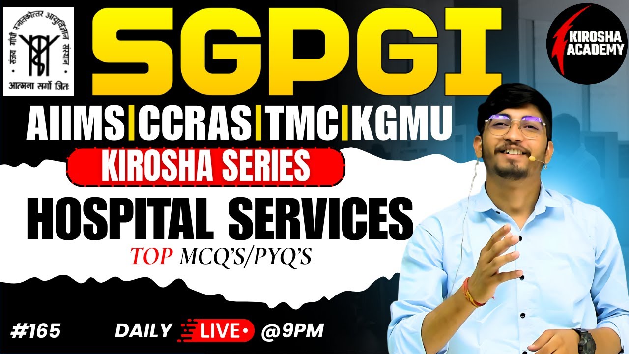 SGPGIMS  Hospital Services, First Aid, Rapid Revision 🚑 | 