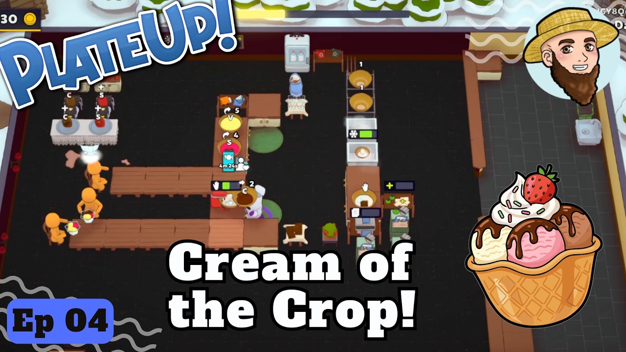 Cream of the Crop! - Solo Play PlateUp! I Part 4 #icecream   #theontariogardener #plateup #sundaes