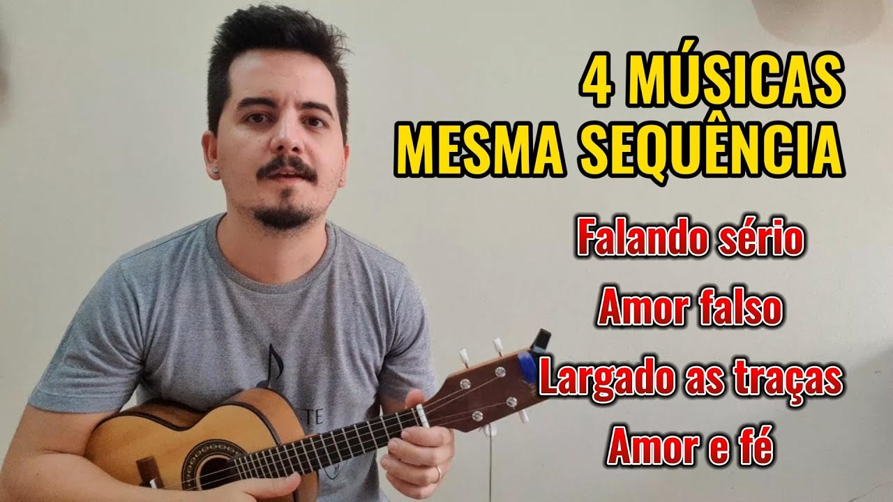 4 Músicas do Sertanejo na mesma sequência para tocar no cavaquinho. Como tocar 
