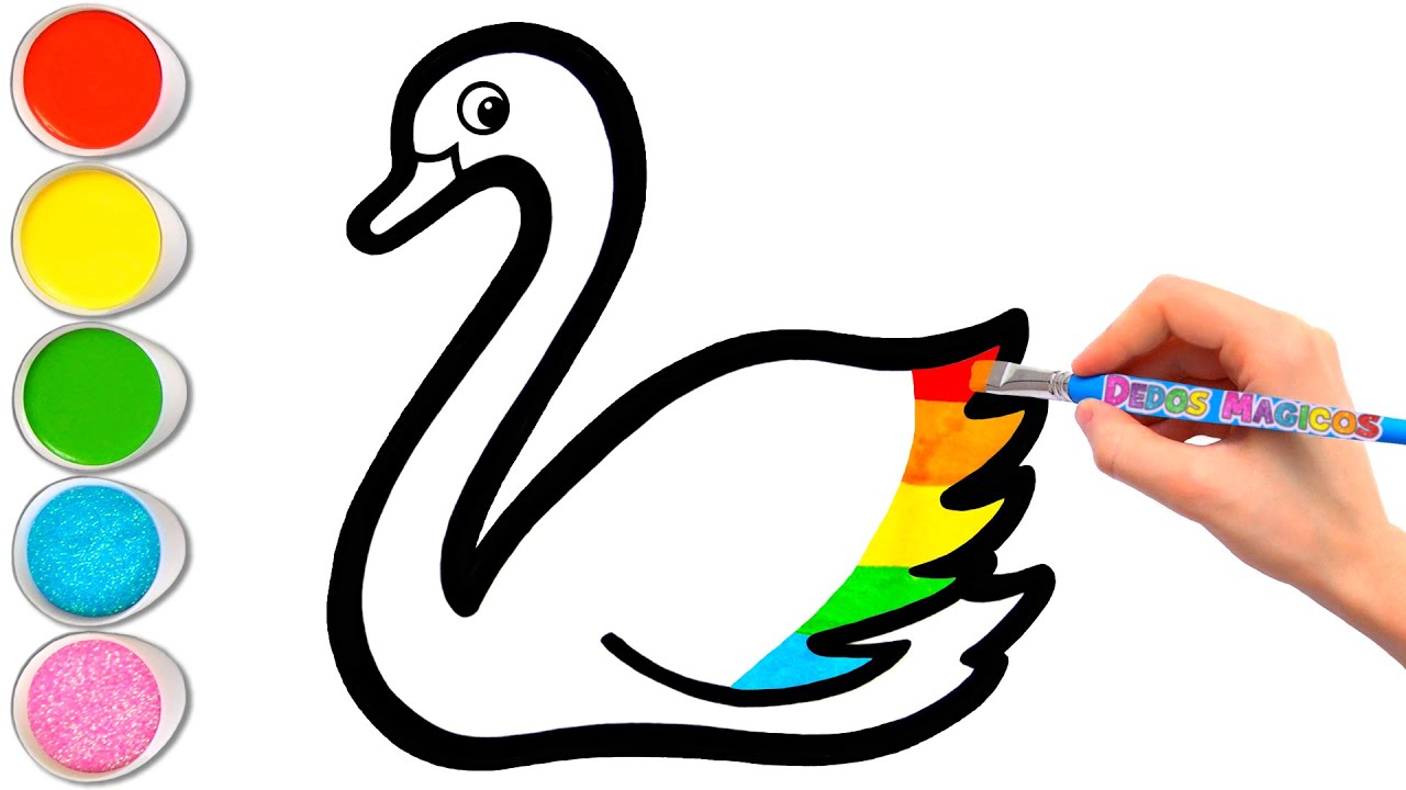 ✨🦢✨ Dibuja y Colorea Hermosos Cisnes para Niños y Niñas | Consejos Fáciles para Colorear #236
