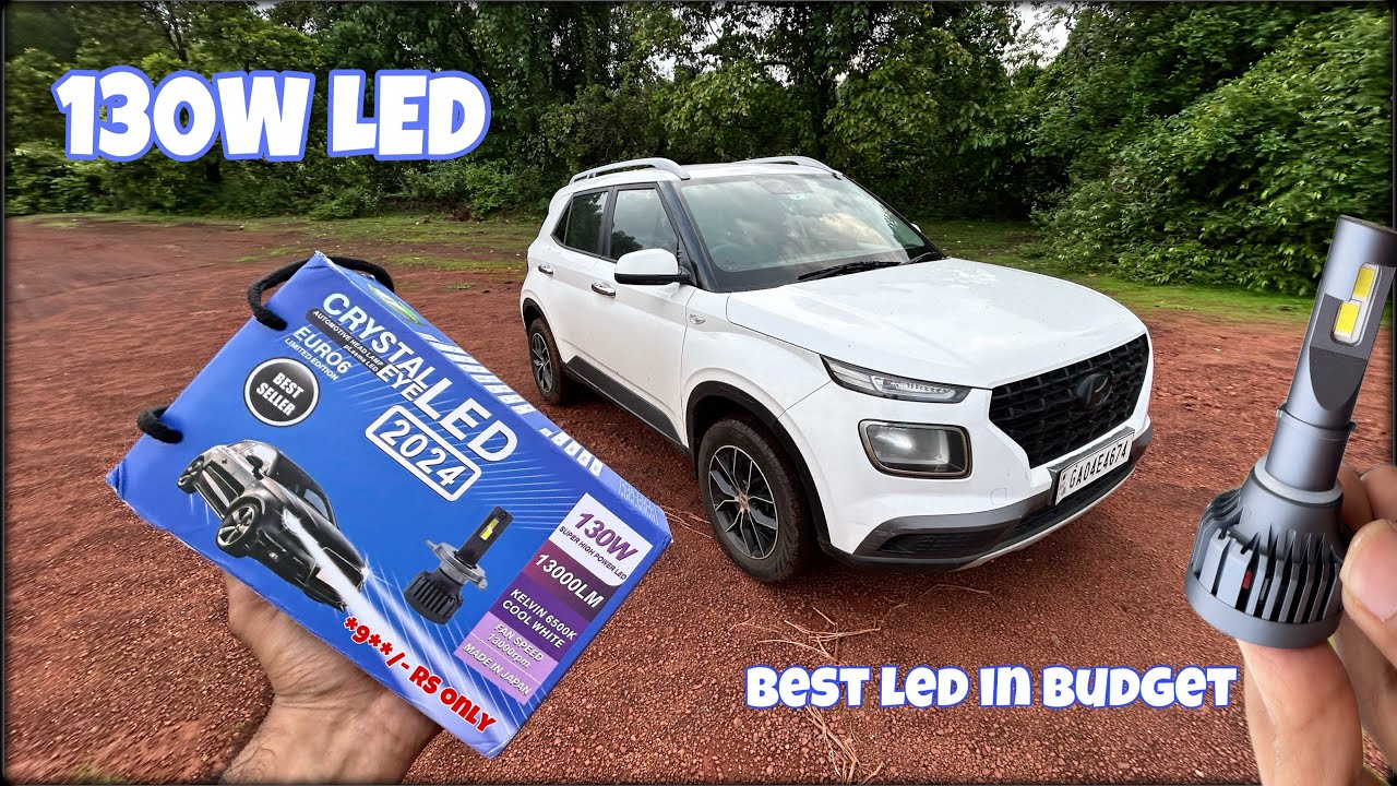 Crystal eye 130W LED 2025 for Hyundai Venue😍 led in Reflector Headlights
