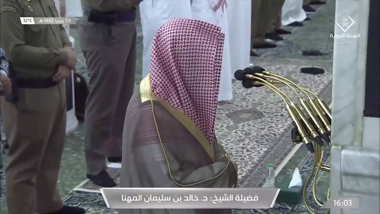 صلاة العصر من المسجد النبوي الشريف بالمدينة المنورة - الاثنين 1442/07/03هـ
