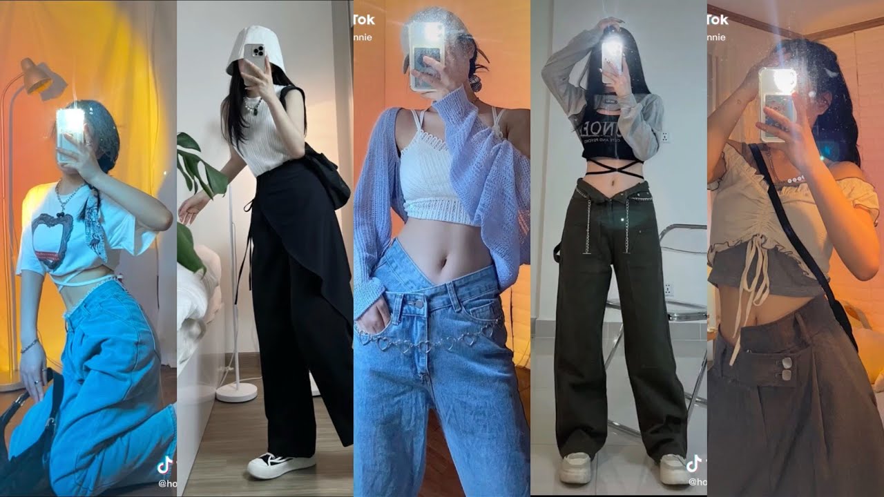 【Tiktok】每个女孩衣橱里该拥有的一些裤子👖 | Tiktok mix & match | Tiktok fashion video #9 #OOTD #穿搭