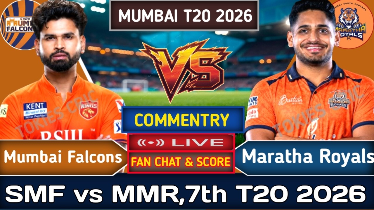 SoBo Mumbai Falcons Vs Maratha Royals |SMF vs MMR| 8th T20 | Live Score & Fan Commentry| Tokies Cric