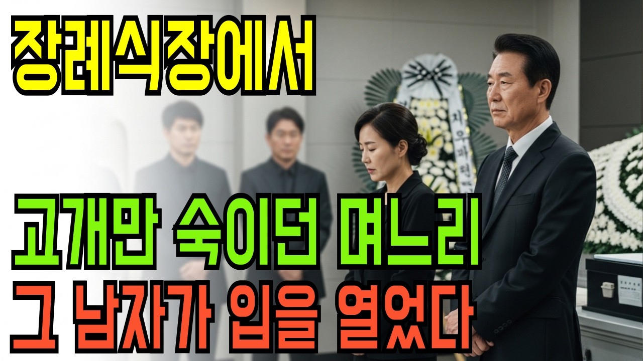 장례식장에서 모욕당하던 며느리, 침묵하던 시아버지가 말했다