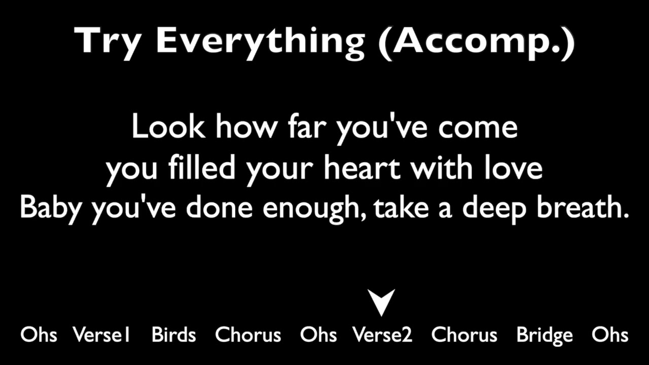 Try Everything (Accomp)