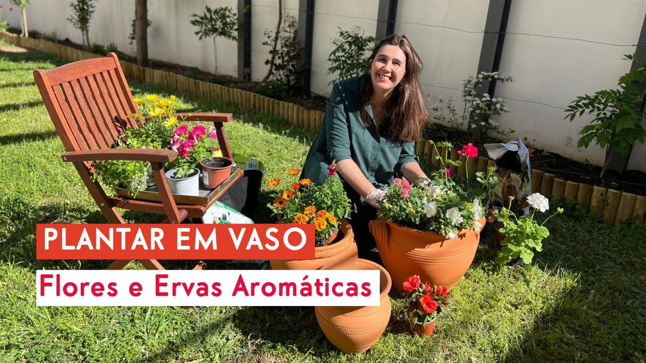 Plantar em vaso - Flores e Ervas Aromáticas