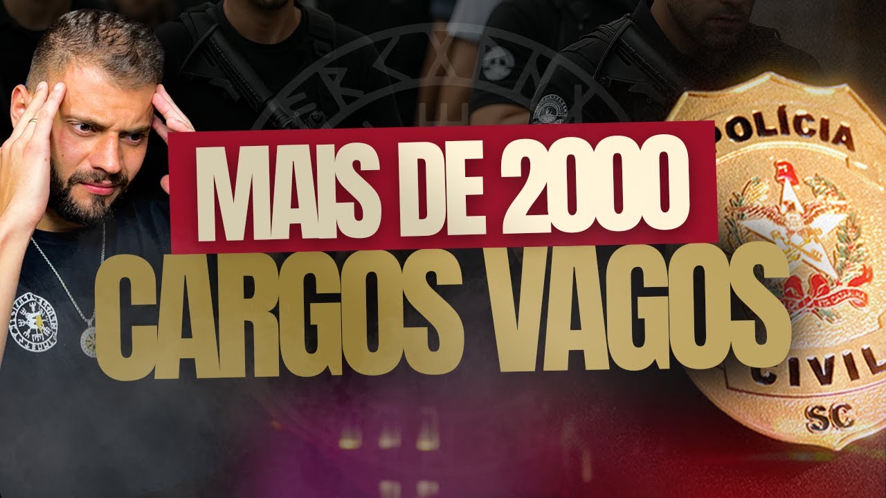 D&Eacute;FICIT ABSURDO MUITAS VAGAS CONCURSO POL&Iacute;CIA CIVIL SANTA CATARINA | EDITAL PCSC BANCA IDECAN