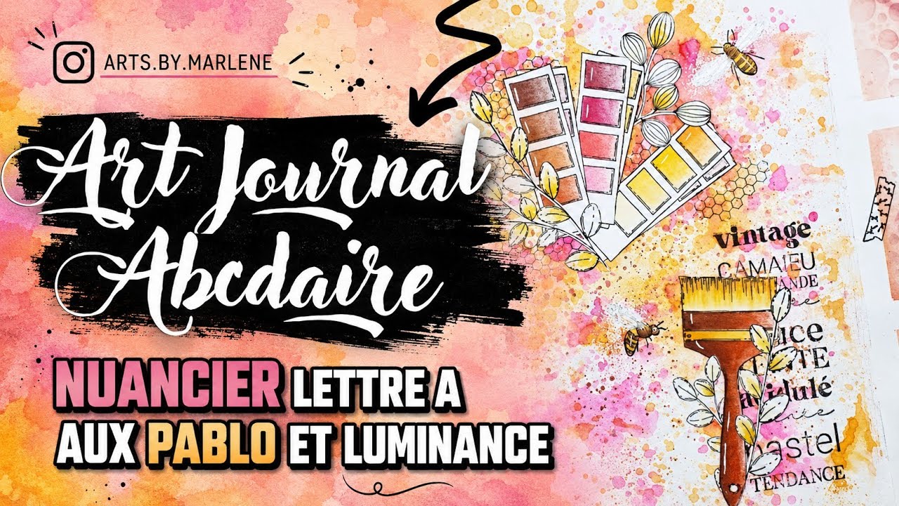 Art Journal ABCdaire: nuancier lettre A Chou&Flowers