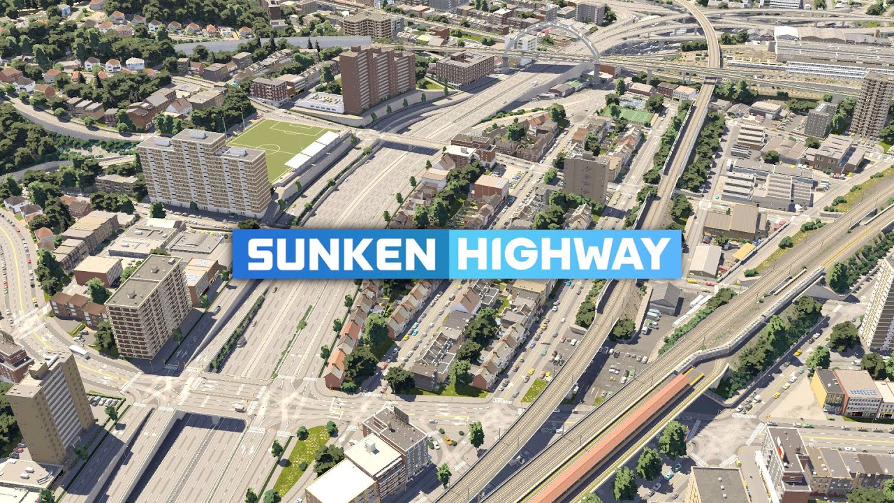 Строительство затопленного шоссе с въездами и съездами в Cities Skylines 2