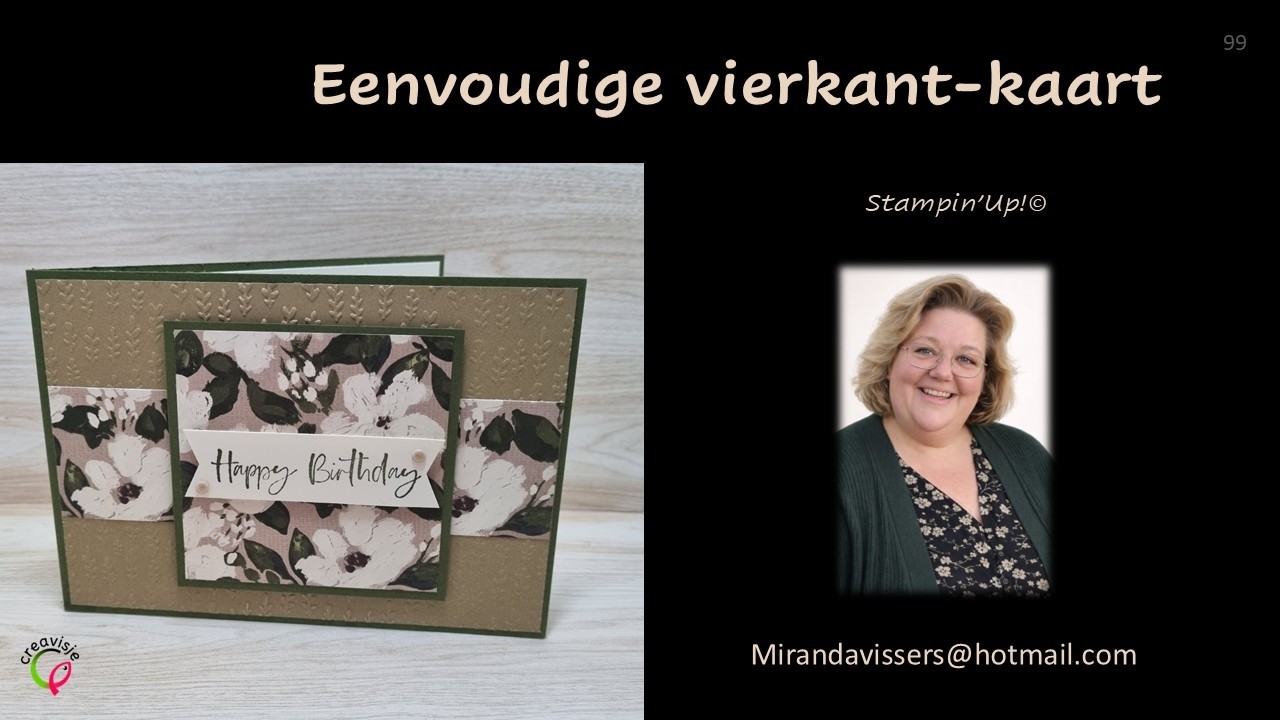 Eenvoudige vierkant kaart!