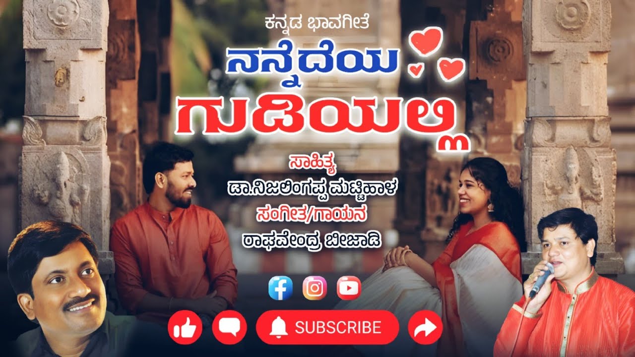 NANNEDEYA GUDIYALLI| ನನ್ನೆದೆಯ ಗುಡಿಯಲ್ಲಿ | Prof NIJALINGAPPA MATTIHAL|RAGHAVENDRA BEEJADI
