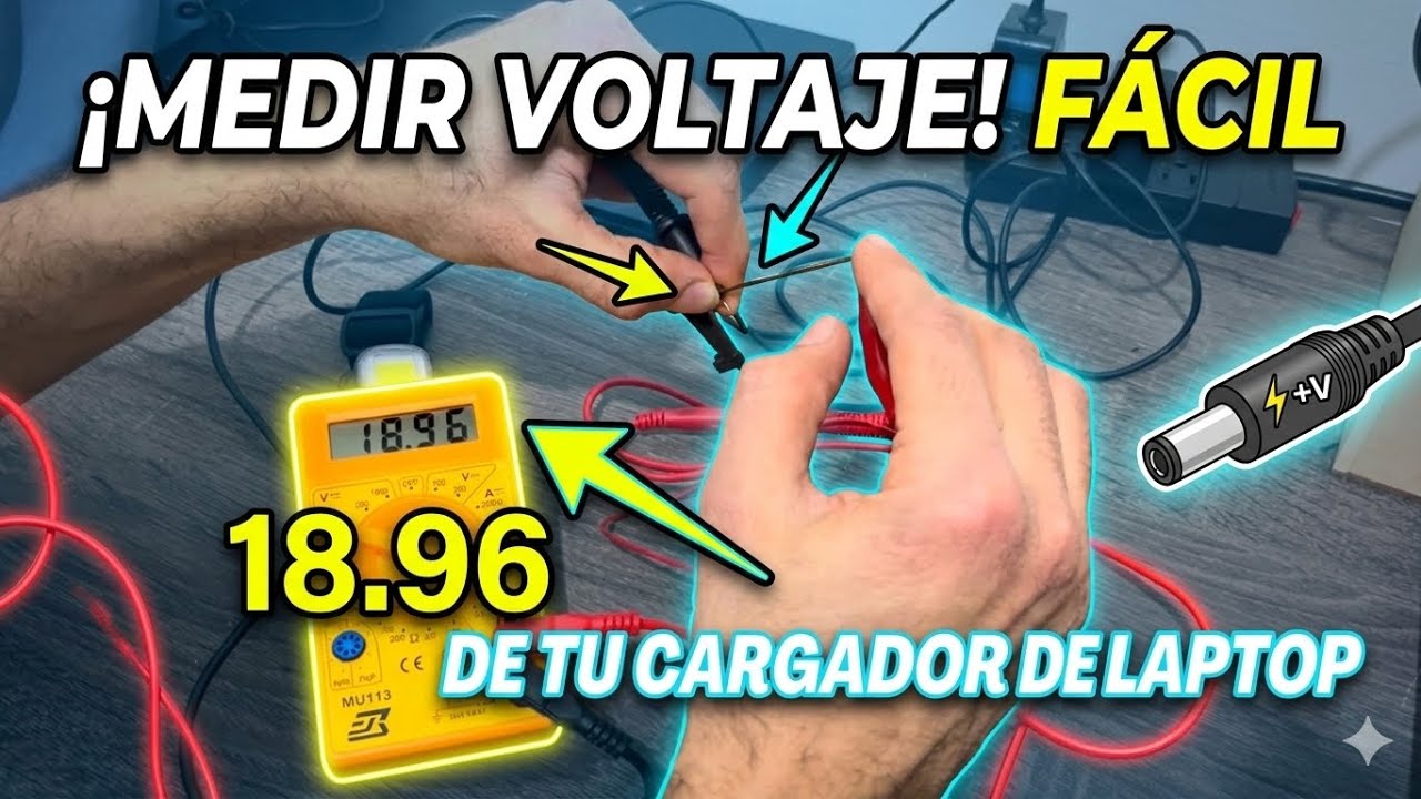 Cómo medir el voltaje de un cargador de laptop 