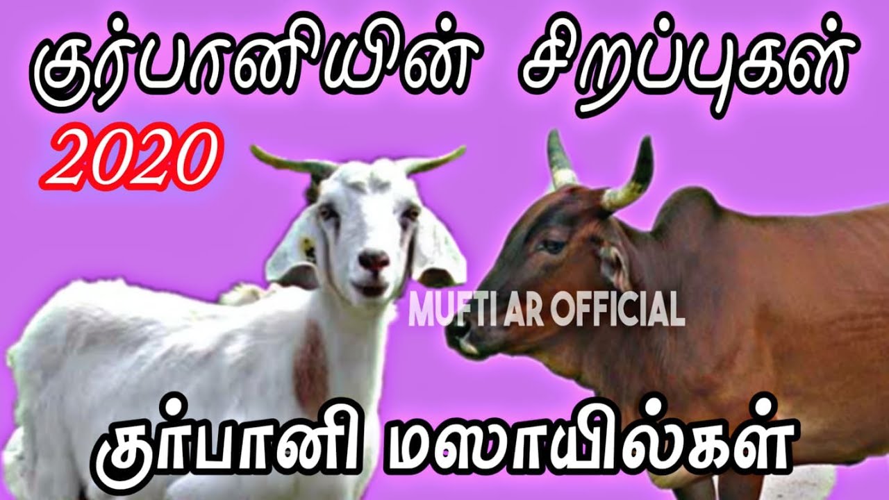 குர்பானியின் சிறப்புகள் | குர்பானி 2020 | குர்பானியின் சட்டங்கள் | குர்பானி மஸாயில்கள்