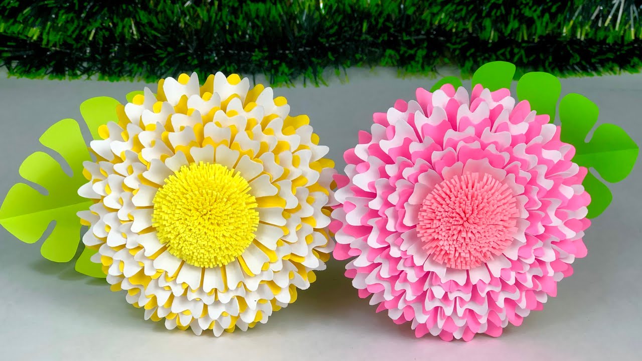 Amazing Paper Flower Making | Paper Flowers | Home Decor | Flower Making | Paper Craft | Crafts DIY