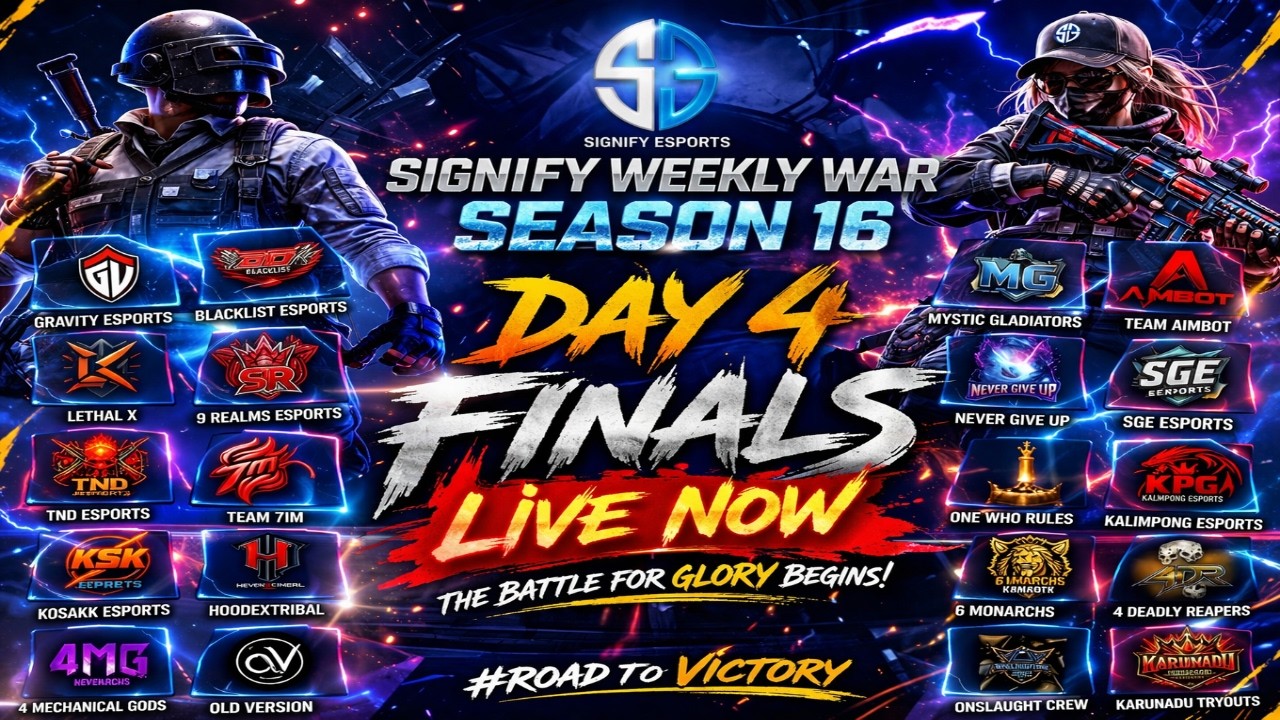 [HINDI] SIGNIFY WEEKLY WAR SEASON 16  I  DAY 4  LIVE  |  #bgmilive #bgis
