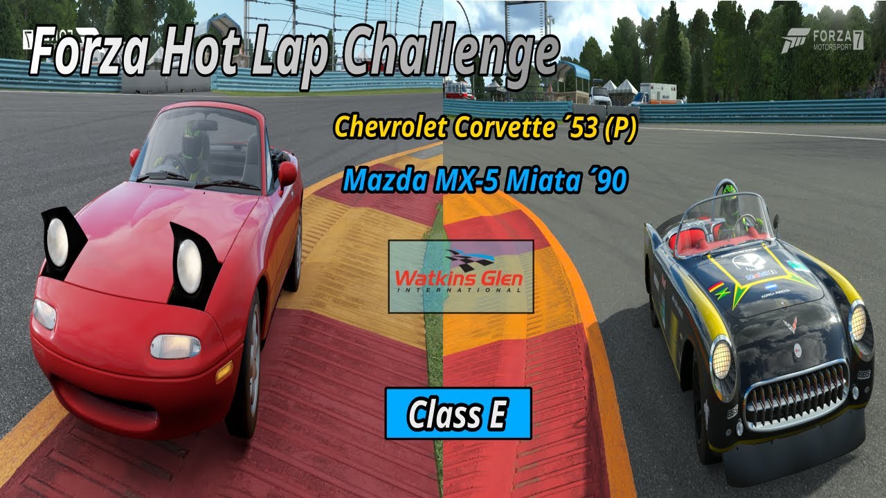 Mazda MX 5 Miata ´90 vs Chevrolet Corvette ´53 (P) Watkins Glen HLC !!