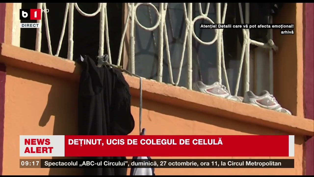 ARAD - DEȚINUT UCIS DE COLEGUL DE CELULĂ_Știri B1TV_22 oct. 2024