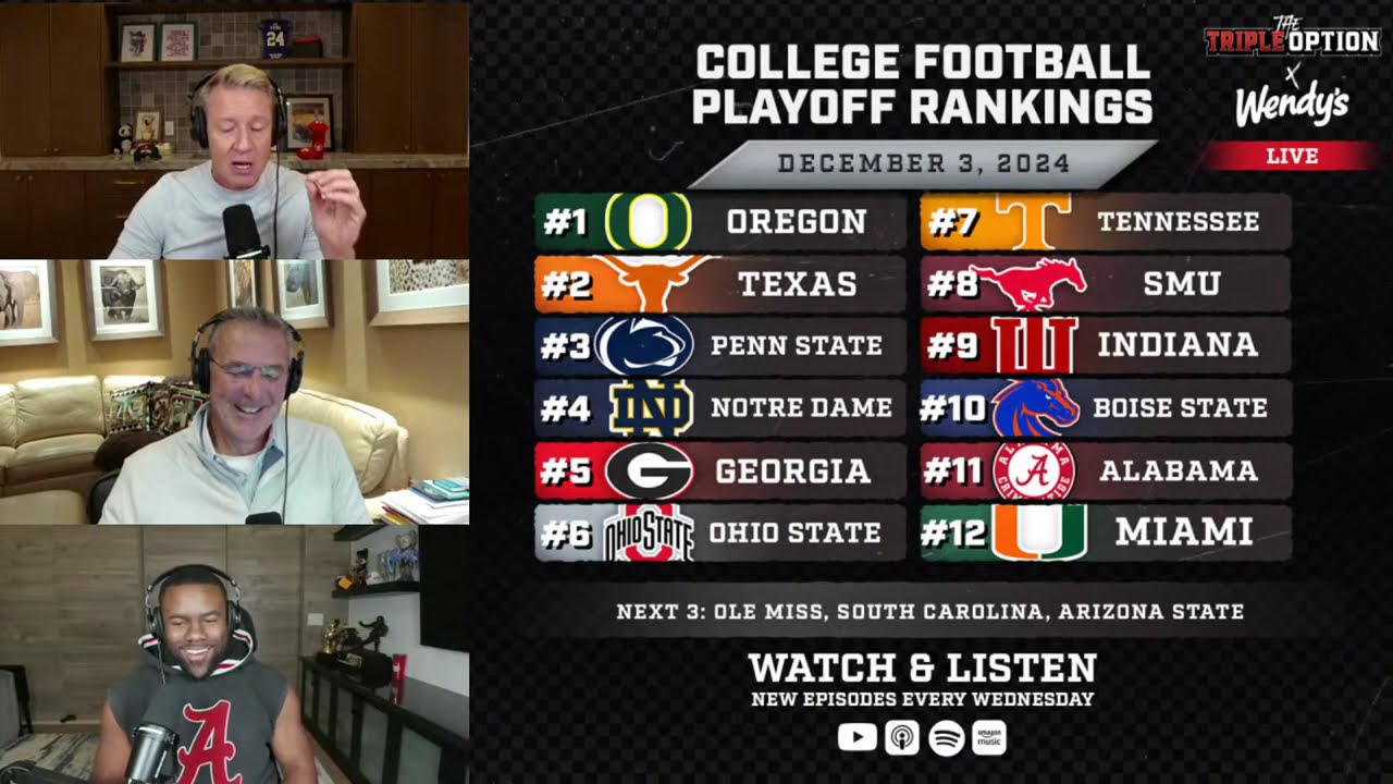 3-loss Alabama, SEC JUMPS Miami, ACC | #CFBPlayoff Rankings & Bracket LIVE Reaction | Dec. 3