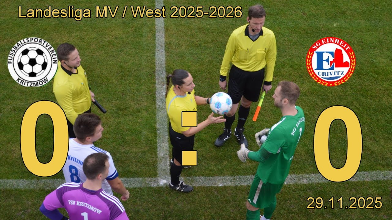 FSV Kritzmow vs. SG Einheit Crivitz LL West MV 2025 -2026