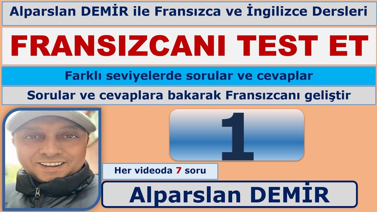 FRANSIZCANI TEST ET - FRANSIZCANI GELİŞTİR - 1