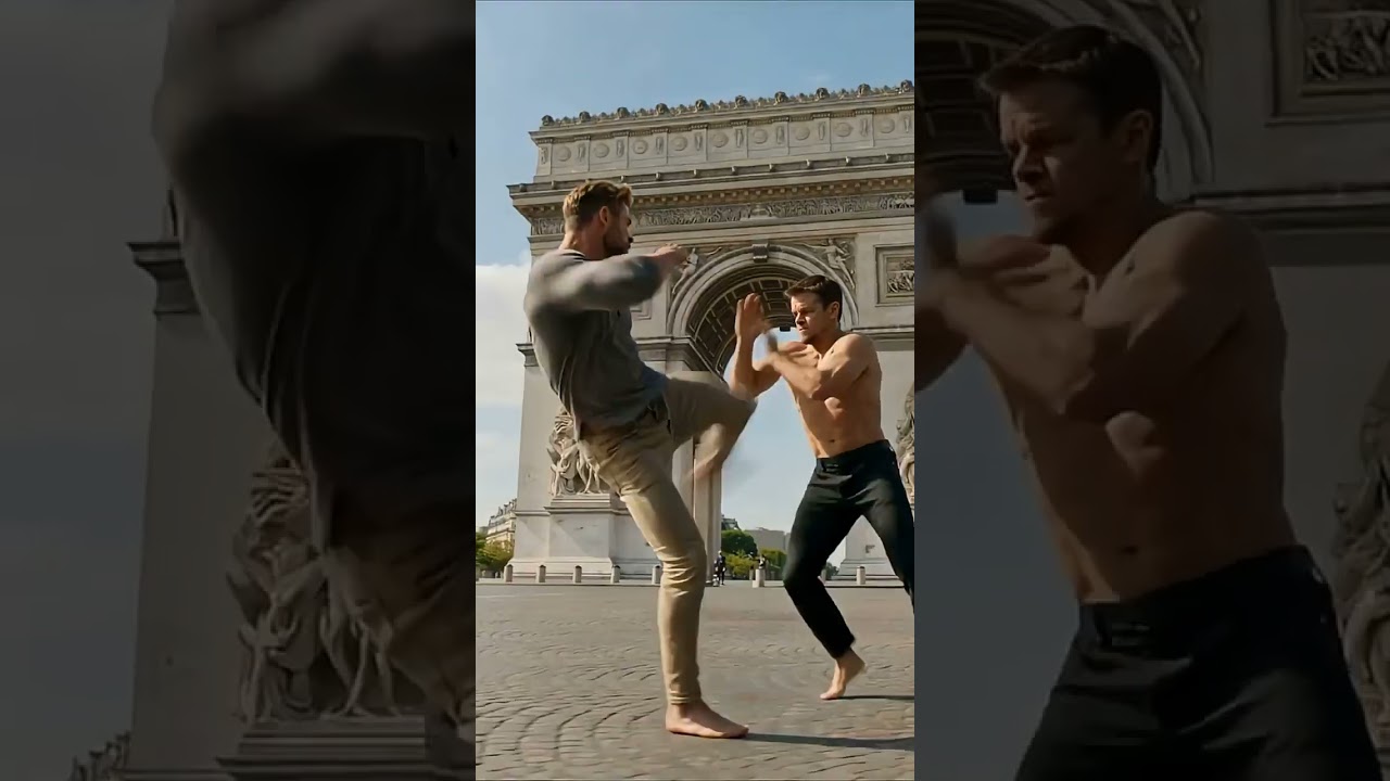 Matt Damon vs Chris Hemsworth Fighting in Paris 🔥