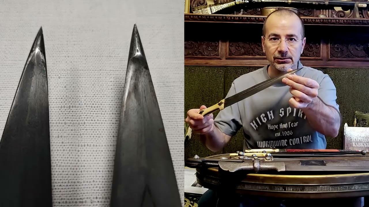 Кинжалы Кавказа, Закавказья и Ирана. Булатные клинки, атрибуция.