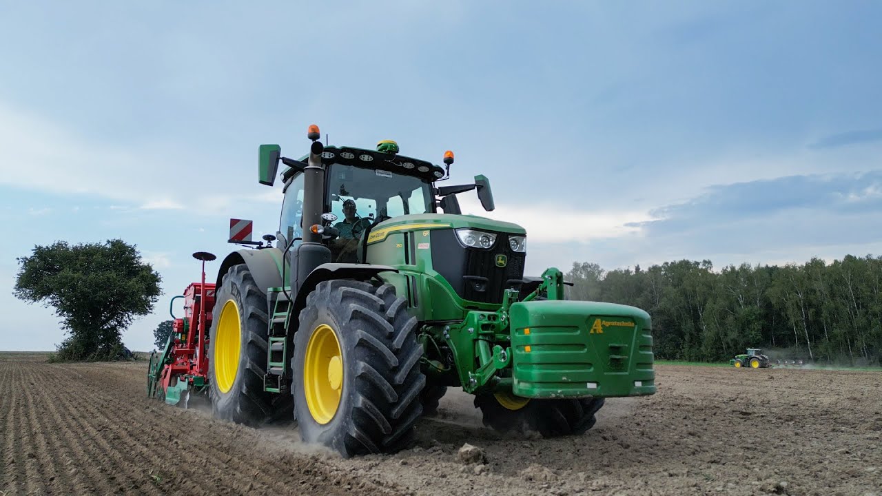☆ NOWY NABYTEK W GR CHIBOWSKI!!! - John Deere 6R250 ☆ Orka & Siew Rzepaku ☆ 2 John Deery Na Polu ☆