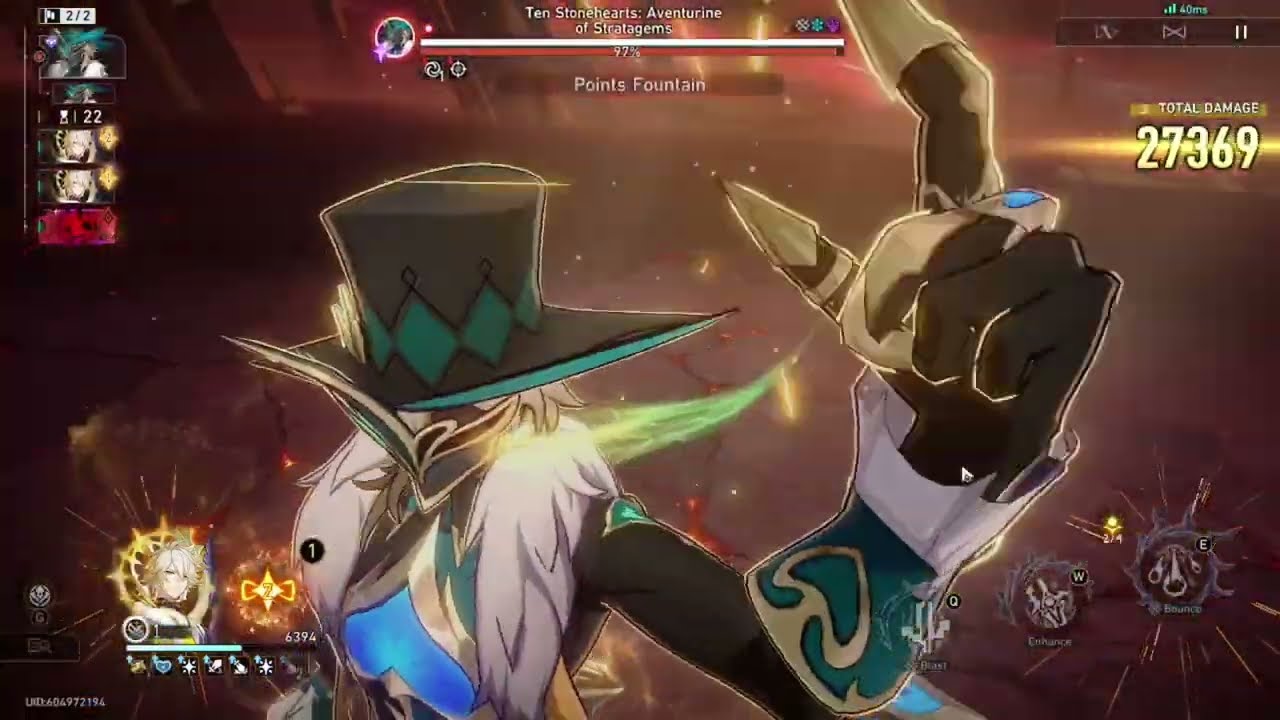 Memory of Chaos v3.4 Stage 12: 4 Cost DOT team (Pre-Hysilens) and Phainon E0S0 (2 Cost)