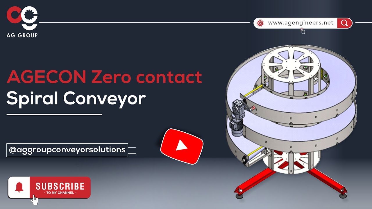 Zero Contact Spiral Conveyor | AGECON | Spiral Conveyor | Conveyor System