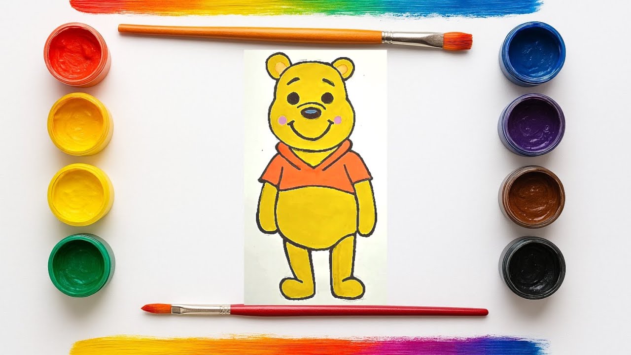 How to draw Winnie the pooh #drawing #painting #winniethepooh #easydrawing