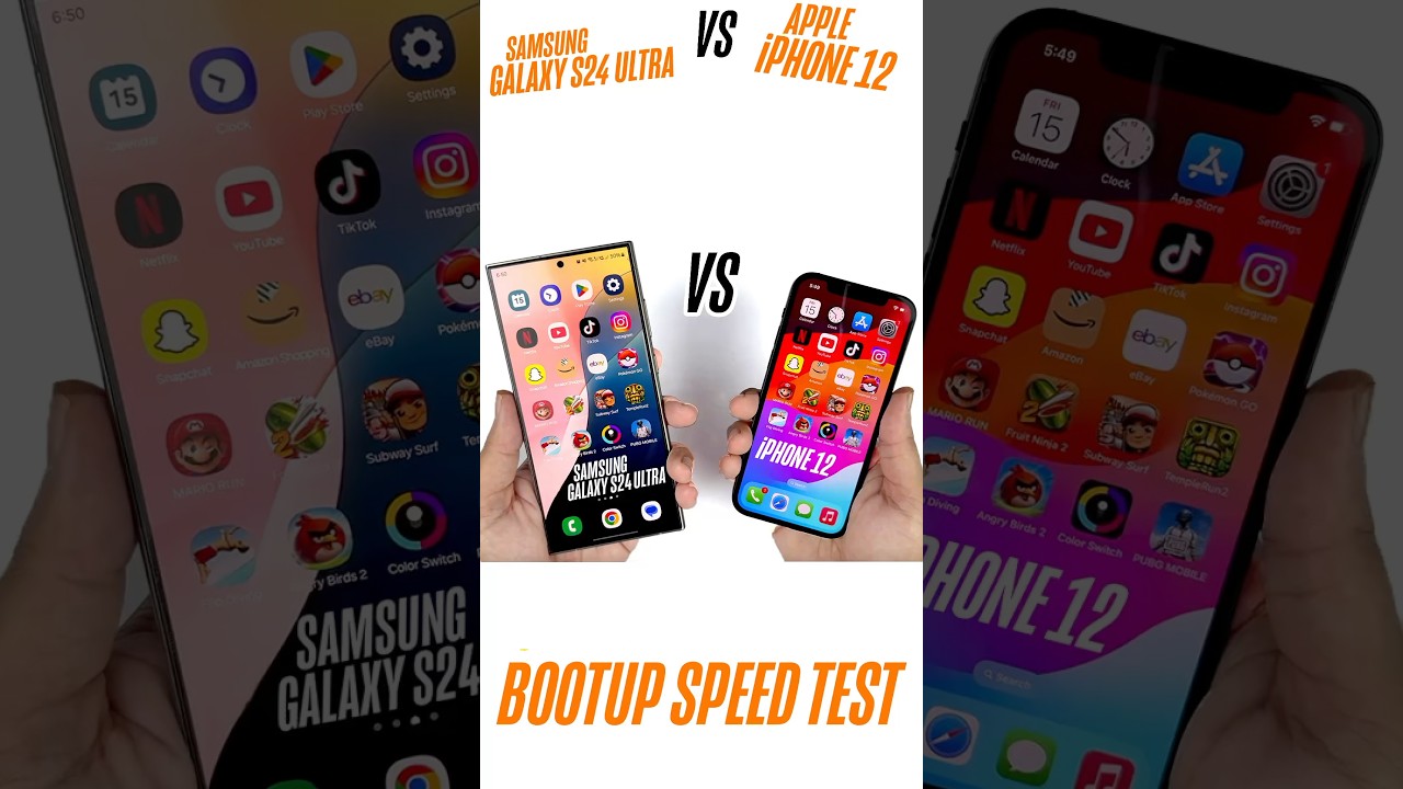 iPhone 12 vs Samsung Galaxy S24 Ultra - Speed Test #iphone12 #s24ultra #speedtest
