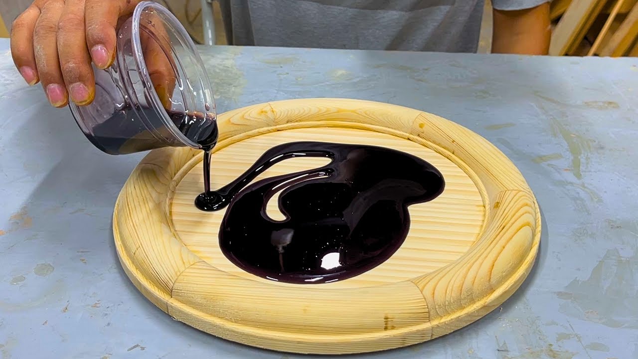 The Best Project! Wooden Desk Clock Of Pine And Epoxy Resin. Woodworking At home.