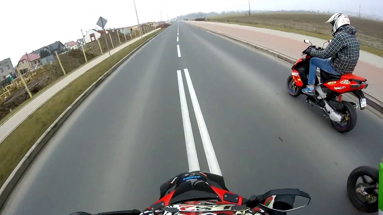 Aprillia SR Factory, Yamaha Aerox, Junak 806 [GoPro Hero]