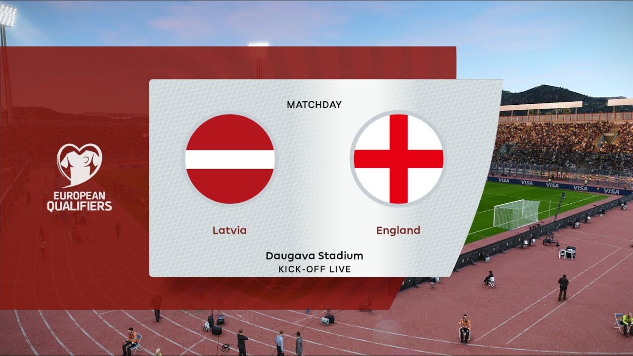 Латвия против Англии | Отборочные матчи чемпионата мира по футболу FIFA 2026 | PES 2021