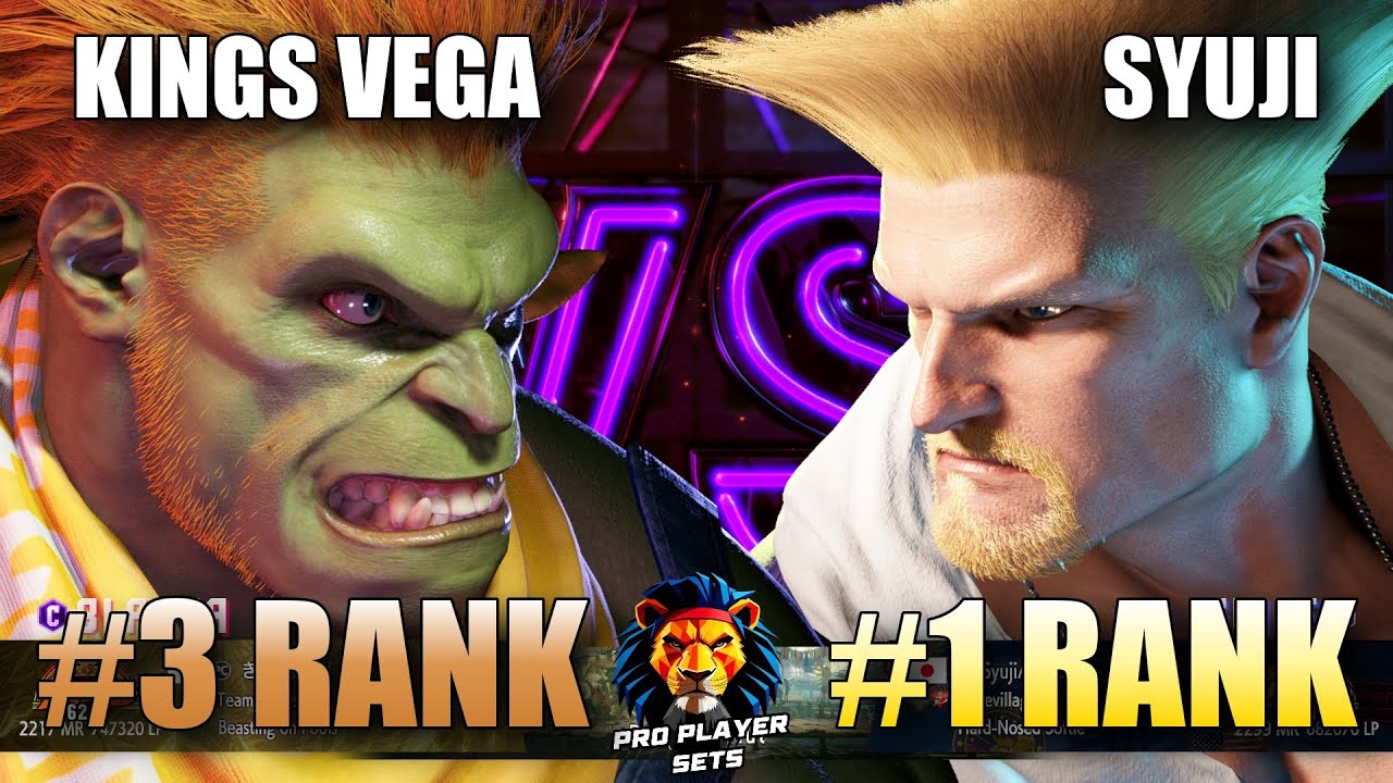 SF6 ☆ Kings Vega (#3 Ranked Blanka) VS Syuji (#1 Ranked Guile) ☆ Pro Level Set
